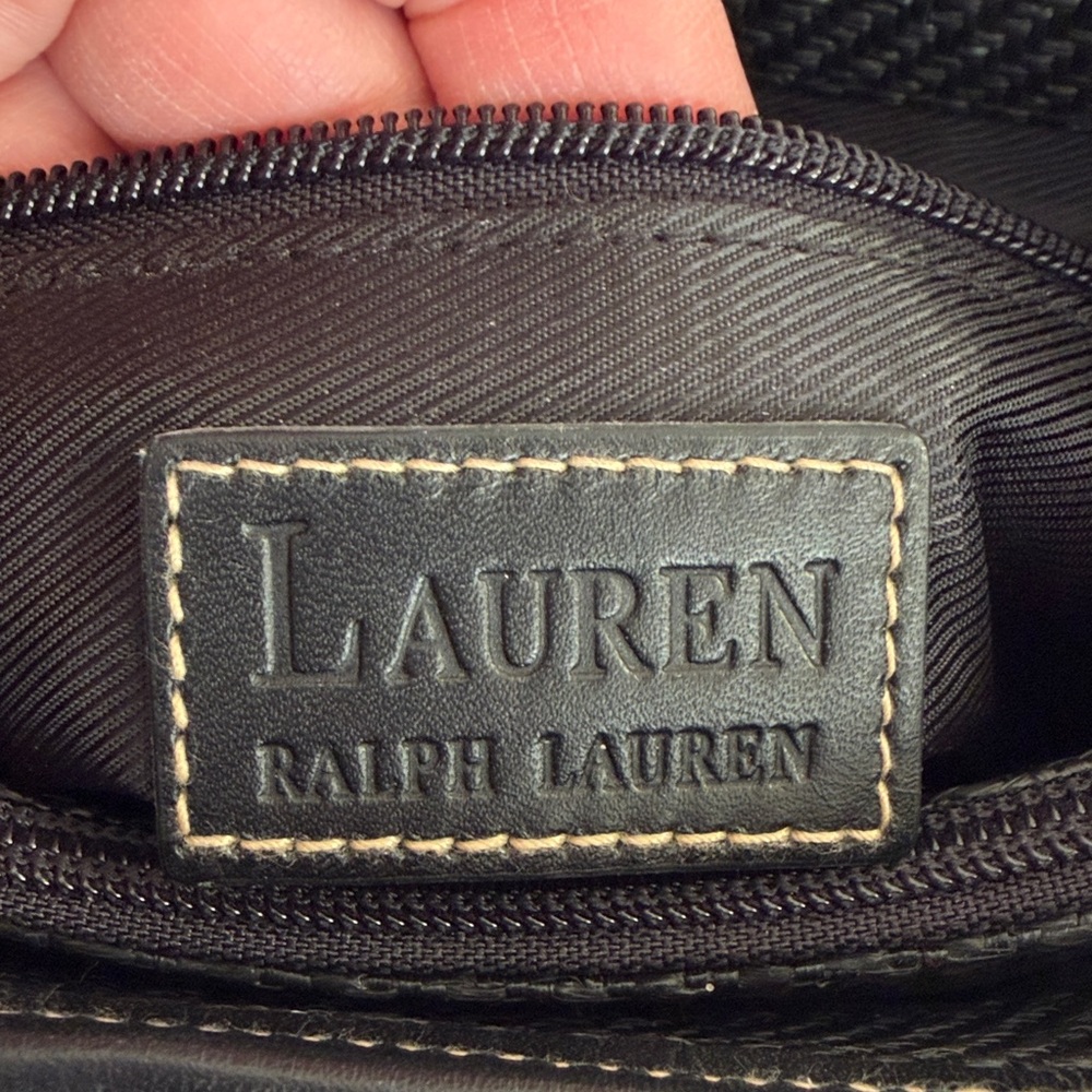 Lauren Ralph Lauren Black woven Shoulder Hobo Bag - Picture 5 of 15